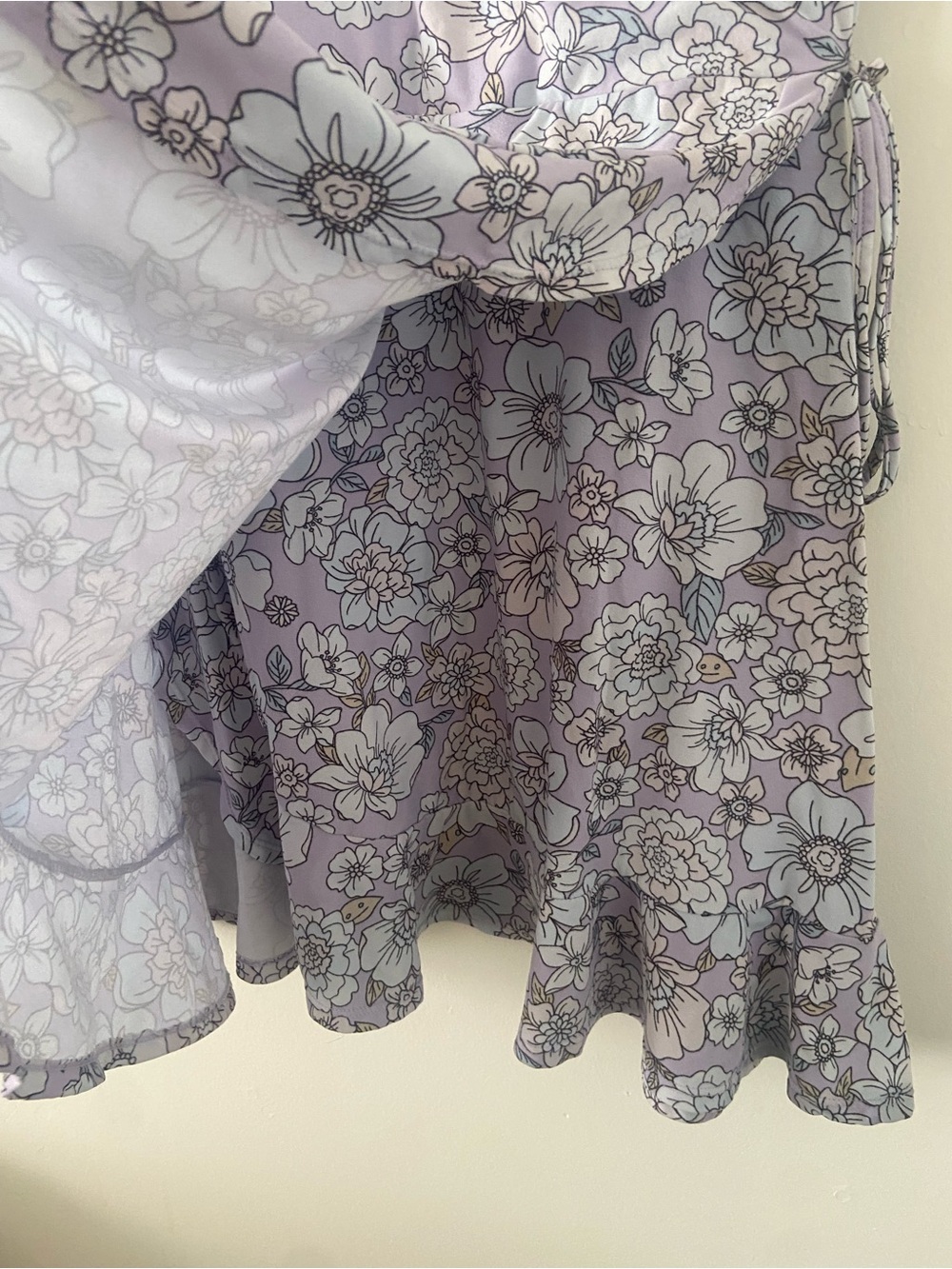 **bundle 3 for $25**No Boundaries Lavender Floral Wrap Dress - Picture 2 of 5